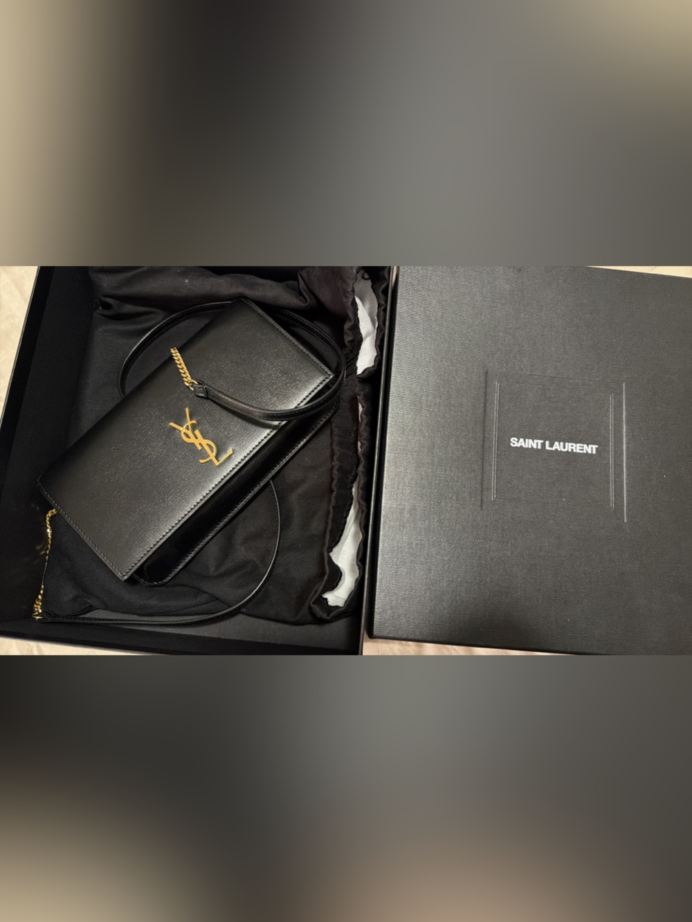 Like new & authenticSaint Laurent YSL Smooth Leather Crossbody Cell Phone Holder - Picture 2 of 11